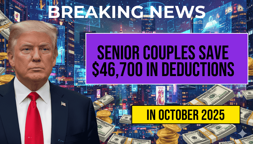 Senior Couples May Save Up to $46,700 in Deductions, Reducing Taxes by $4,670 at the 10% Rate