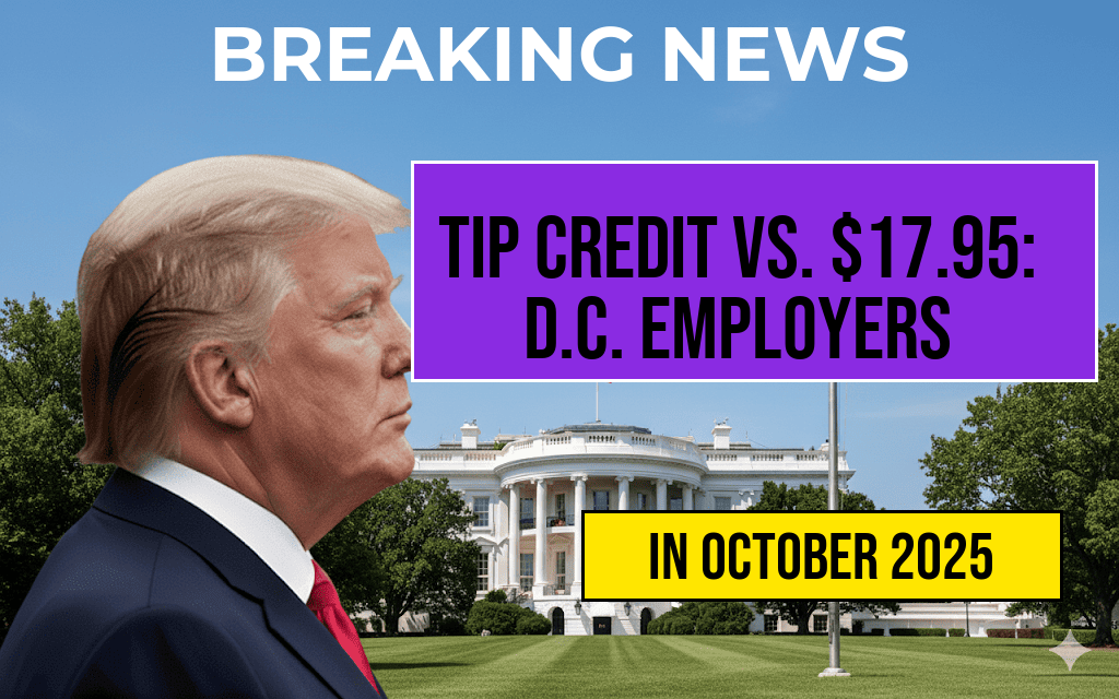 Understanding the Impact of Tip Credit Versus $17.95: What Employers in D.C. Must Cover When There Is Zero Difference